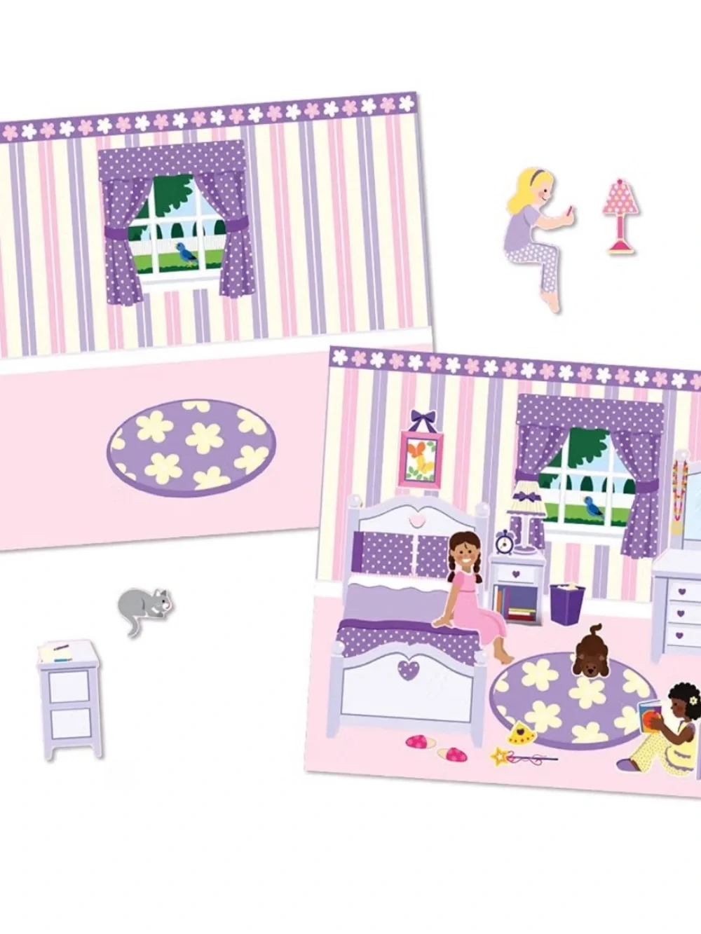Melissa & Doug Reusable Sticker Pad - Purple, Yellow